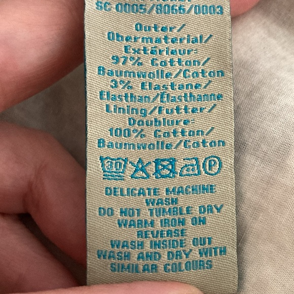 Boden Navy Textured Polkadot Skirt w Pockets Sz 8 US - Picture 5 of 5